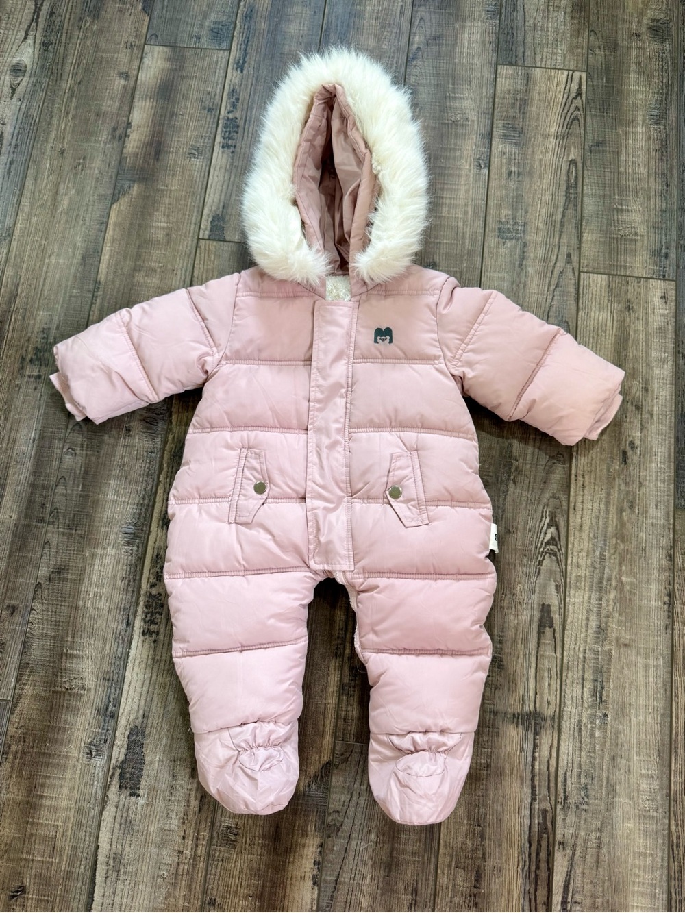 MurmurBear Baby Bear Hooded Snowsuit – Size 73 cm (Approx. 6–9 Months)